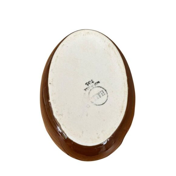 Brown Au gratin Oval Baking Dish Pottery Stoneware Oven Safe Vintage Hall 705 - Picture 6 of 6